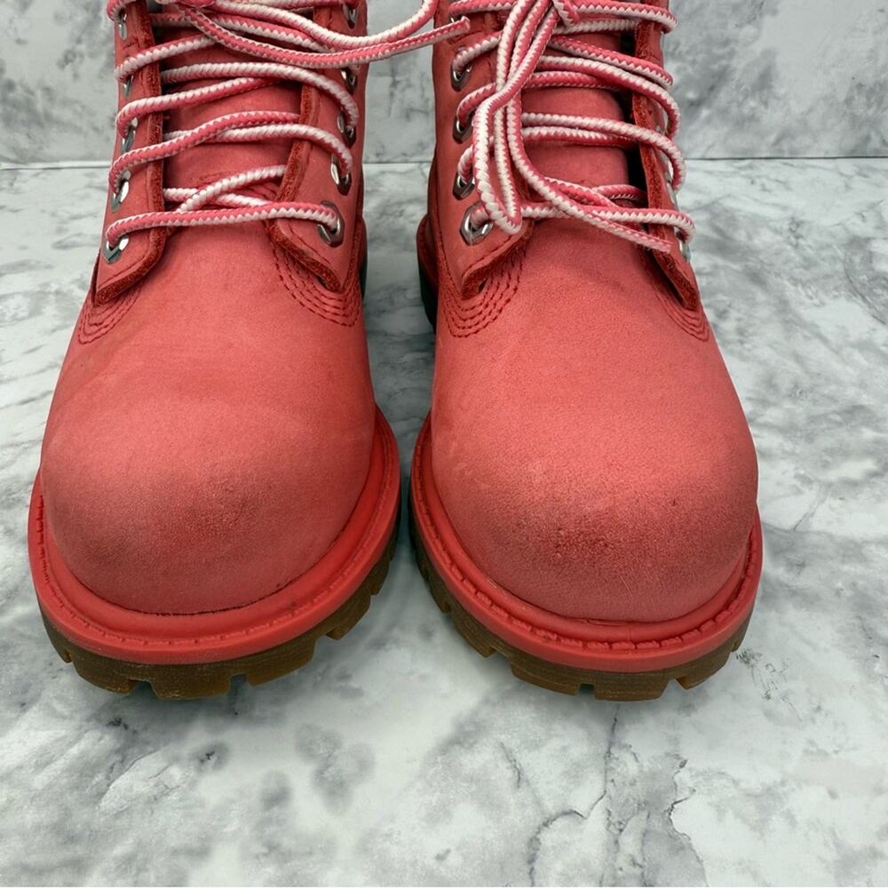 TIMBERLAND Work Boots Girls Toddler Sz 10 Pink “Rose Of Sharon” Waterproof - Picture 11 of 14